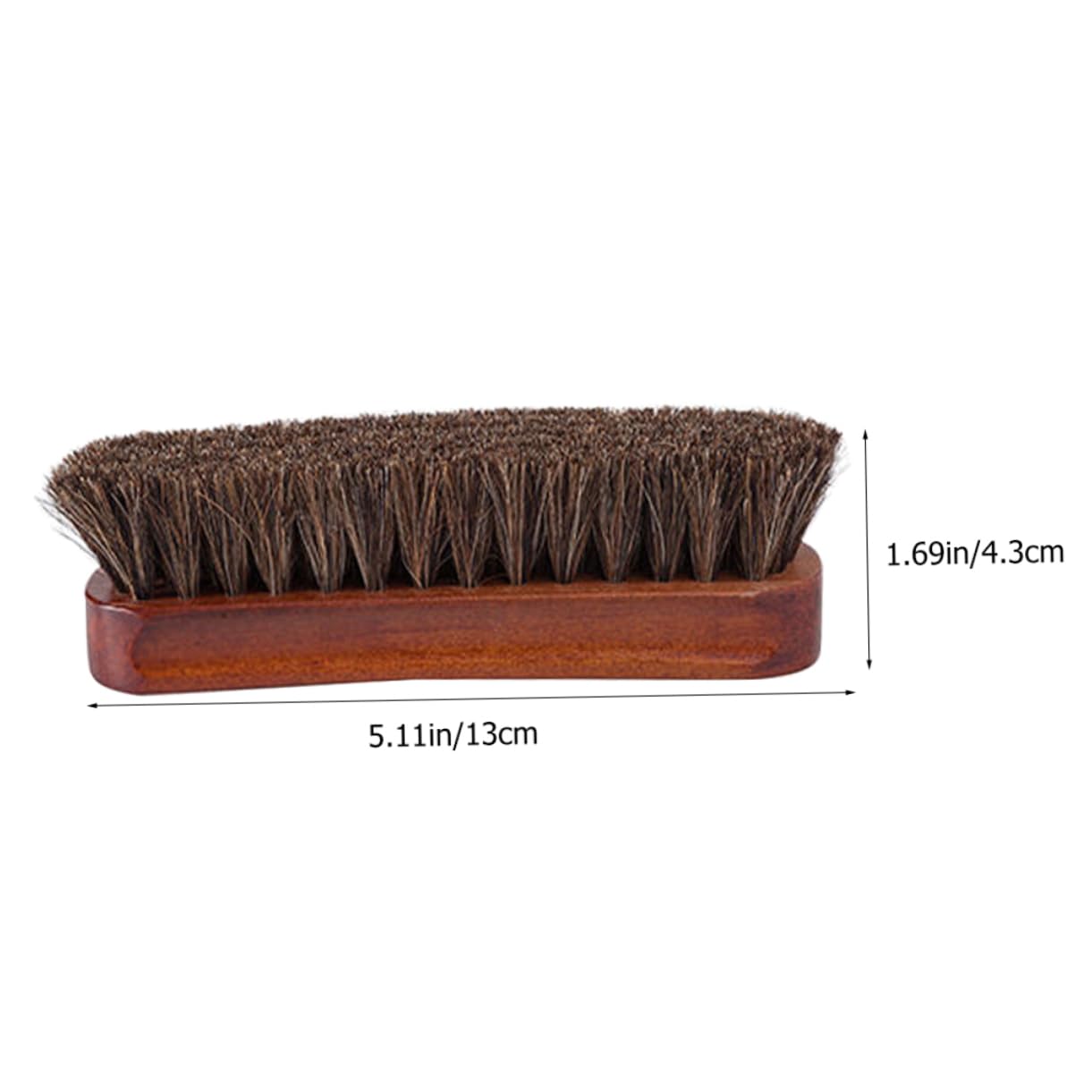 Didiseaon Horse Hair Brush with Handle Portable Shoe Cleaning Brush for Polishing Leather Boots Shoes for Easy Handling for Grime Removal and Shine
