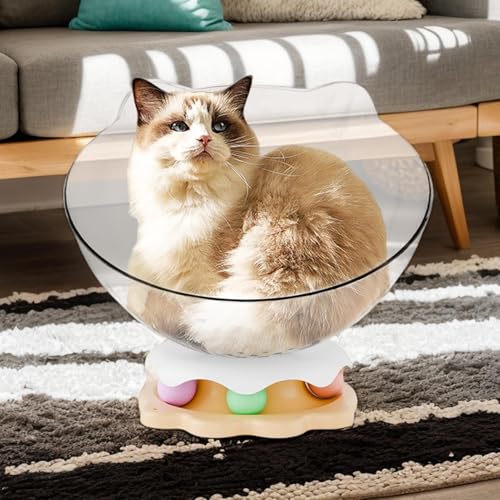 Lit pour chat avec balles de jeu interactives et nid doux - 6