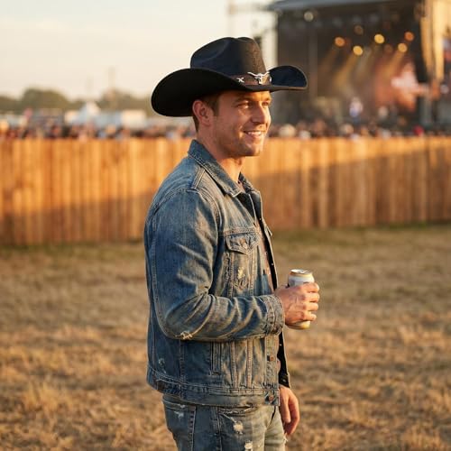 Sombrero Vaquero para Hombre y Mujer de Cuero Sintético miniatura 5