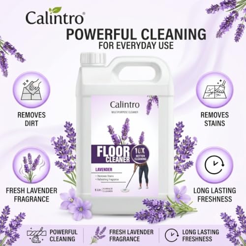 Image of Floor Cleaner Liquid 5L - Multipurpose Surface Cleaner with Long Lasting Fresh Fragrance|Removes Dirt, Stains & Odor|Suitable for Tiles, Marble, Granite, Ceramic & Bathroom Floors(Lavendar)