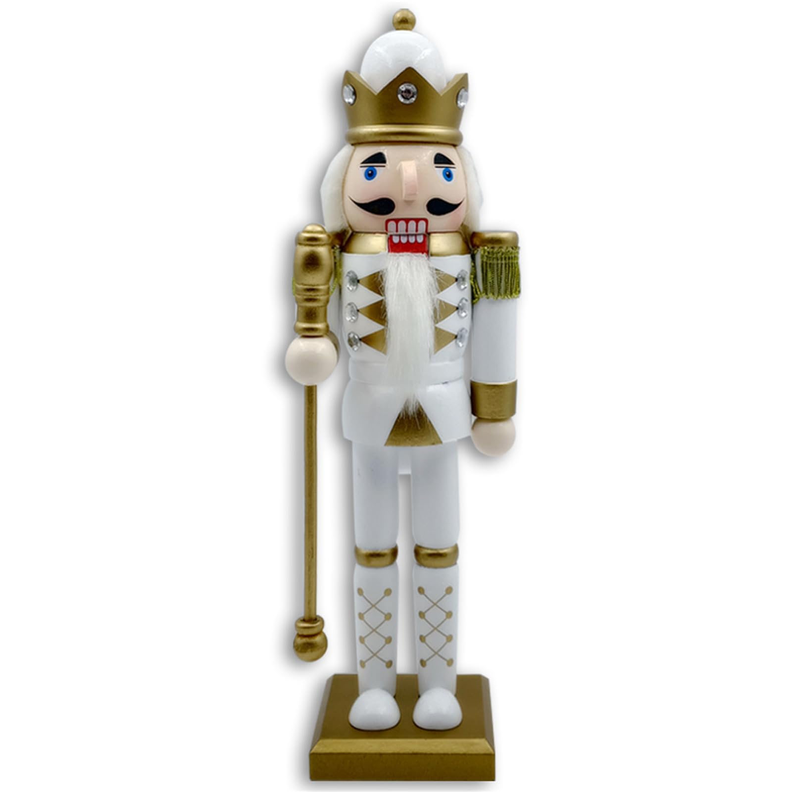 Hsioluted Christmas Nutcrackers Ornament Wood Nutcrackers King Soldier Decorations for Christmas Figures Gift Ornament