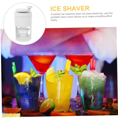 GLEAVI Manual Ice Shaver Machine Home Use Fluffy Ice Crusher with Detachable Mold for Smoothies Snow Cones and Drinks - Thumbnail 6