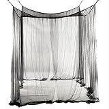 Photo Gallery topyond squisita rete da letto nera a 4 angoli rete a baldacchino leggera, ideale per uso interno ed esterno, miglioramento delle tende delle tende da letto, adatta a letti queen Photo Gallery topyond squisita rete da letto nera a 4 angoli rete a baldacchino leggera, ideale per uso interno ed esterno, miglioramento delle tende delle tende da letto, adatta a letti queen
