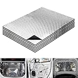 YushengTai 6 Stück Alubutyl Schalldämmung 40x25cm - 2mm Selbstklebende Anti-Dröhn Matte für Auto, Wasserdichte & Feuerfeste Isolierung für Fahrzeugdämmung & Isolierung, Einfache Montage