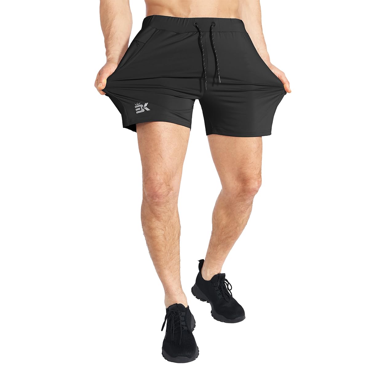 BROKIG Leggero Pantaloncini Sportivi da Uomo, Pantaloncini da Corsa Uomo Corti Palestra Allenamento Fitness Shorts