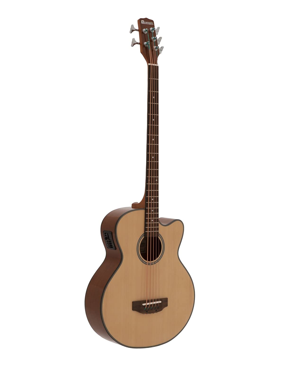 DIMAVERY AB-455 Akustikbass, 5-saitig, natur | Fünfsaitiger Akustikbass mit Tonabnehmer