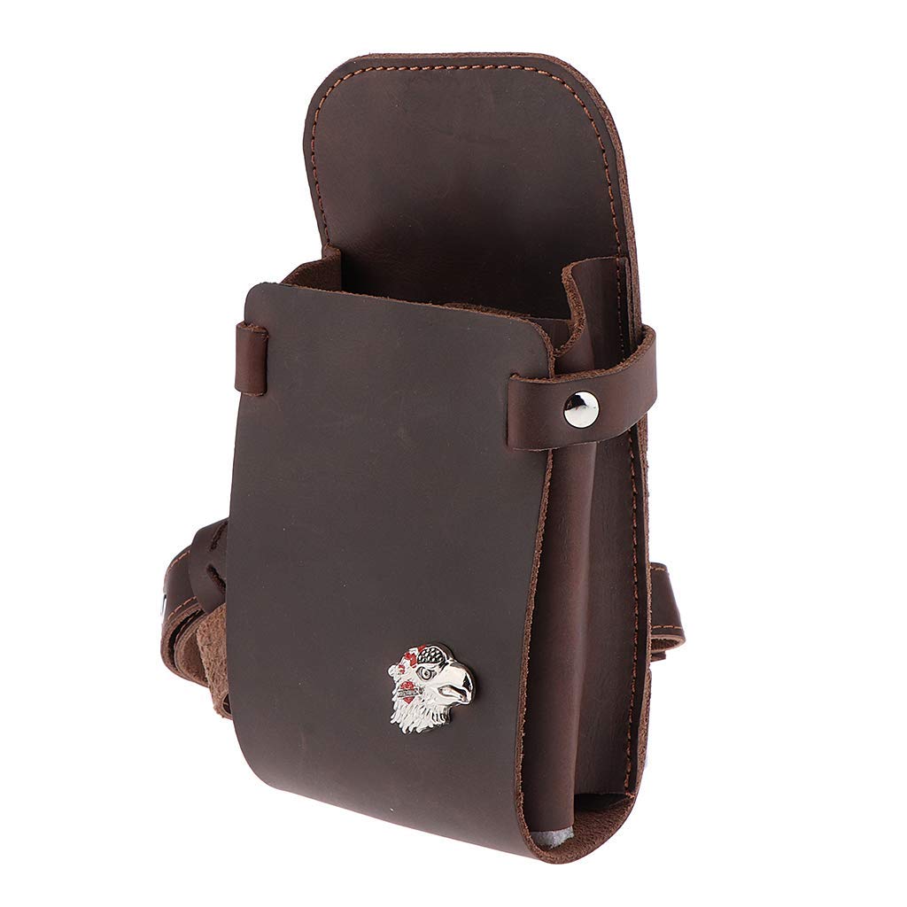 Friseur Scherentasche Werkzeugtasche Gürteltasche Friseursalon Werkzeug Tasche Organizer (Dunkelbraun)