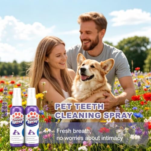 Image of Pet Oral Care Spray for Dogs & Cats, 30ML No Brushing Dog Dental Spray, Oral Care Spray for Dogs Teeth Cleaning, Dog Breath Freshener to Reduce Plaque Tartar & Bad Breath, Oral Spray for Pet Oral Care