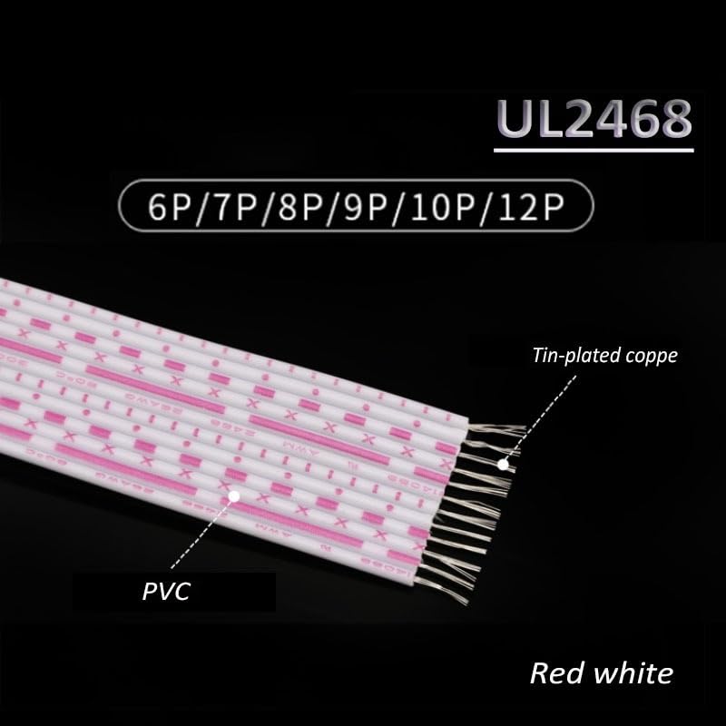 Cavi Elettrici A 2 Pin UL2468 28/26/24/22/20/18 AWG Cavo A Nastro Piatto Rosso Nero Cavo Per Altoparlante Per Connettore JST 12V Audio Per Auto LED - Foto 7