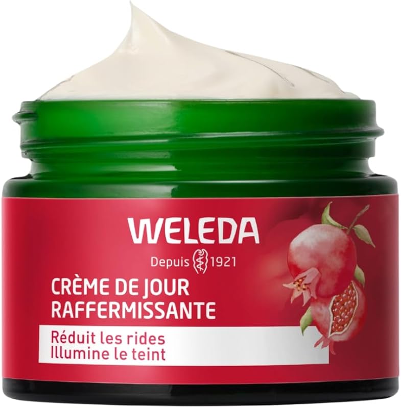 WELEDA - Crème de Jour Raffermissante Grenade et Maca - Soin anti-âge raffermissant pour les femmes dès 40 ans - Réduit les rides et raffermit - Peaux matures - NATRUE - Vegan - 40 ml