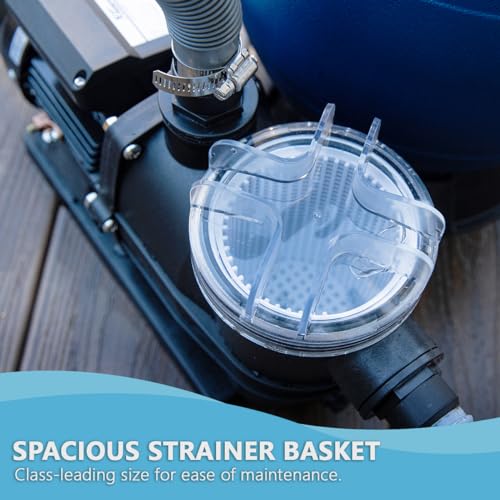 Image of XtremepowerUS 13 inch Sand Filter Pump System for Above Ground Swimming Pool Self-Priming Pool Pump Multi-Port Valve, Strainer Basket 2,400 GPH, Up to 10,000 Gallons w /Adapter Set