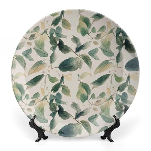 Plato decorativo de porcelana Bone China 6 pulgadas blanco miniatura 1
