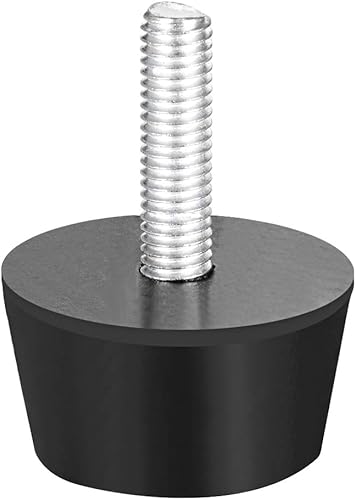 Miniatura 3 de uxcell Aisladores cónicos de vibración de goma de 1.5 "x 0.79" amortiguador de choque con pernos roscados M8 x 1.181 in, 4 piezas