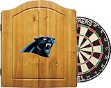 Imperial Official NFL Dart Boards for Adults with Cabinet, 6 Steel Tip Darts, Chalkboard Scorers, Carolina Panthers - Professional Bristle Dartboard Set - Premium Game Room Accessories and Decor