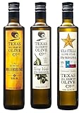 Award Winning Olive Oil Gift Set (Texas Millers Blend 500ml, Terra Verde Estate Blend 500ml, Sola Stella 500ml, Kraft Gift Box)