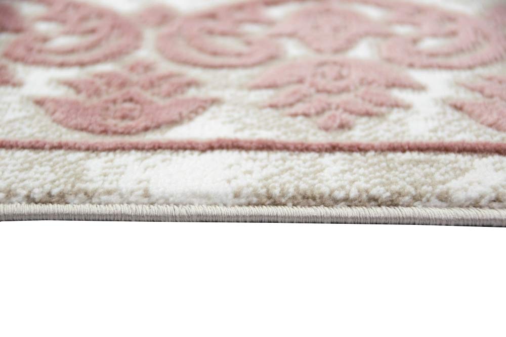 CARPETIA Tapis de Salon modèle Vintage Oriental Rose Beige Größe 120x170 cm