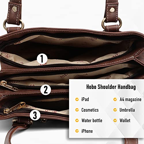 Image of Fostelo Women's Nightingale Satchel Tote Handbag for Women | Ladies Purse | Stylish Shoulder Bag | Gift For Women