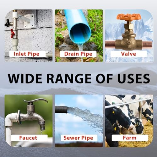 HEATIT Electric Heating Cable Automatic Heat Tape Pipe Freeze Protected Heated Cable PVC Pipe Heater 6 Feet — view 8