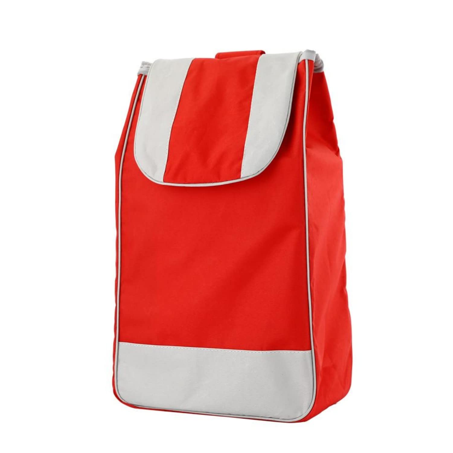 Shopping Cart Replacement Bag, Oxford Cloth Waterproof Storage Bag, Trolley Replacement Bag Shopping Cart Backup Trolley Bag Push Cart Luggage Bag Replacement Grocery Cart Bag (Beige Red)