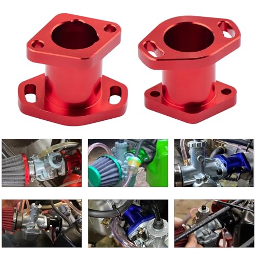 Image of SOFO 212cc Intake Pipe Inlet Manifold - w /Gasket Screw Performance Part for Predator 212 Honda GX160 GX200 Coleman ct200u for 6.5HP OHV Chinese 196cc Clone Engines (Red)
