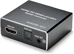 Extrator Divisor De Adaptador De Conversor De Áudio Hdmi Para Toslink