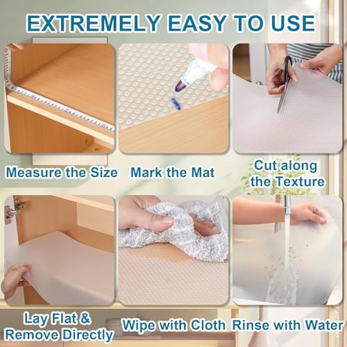 Image of GDNK Washable PVC Heat Resistant Colorful Place Mats for Kitchen Dining Table Mates Washable Heat-Resistant for Dining Table (Transparent Dot) (45 CM x 300 M)