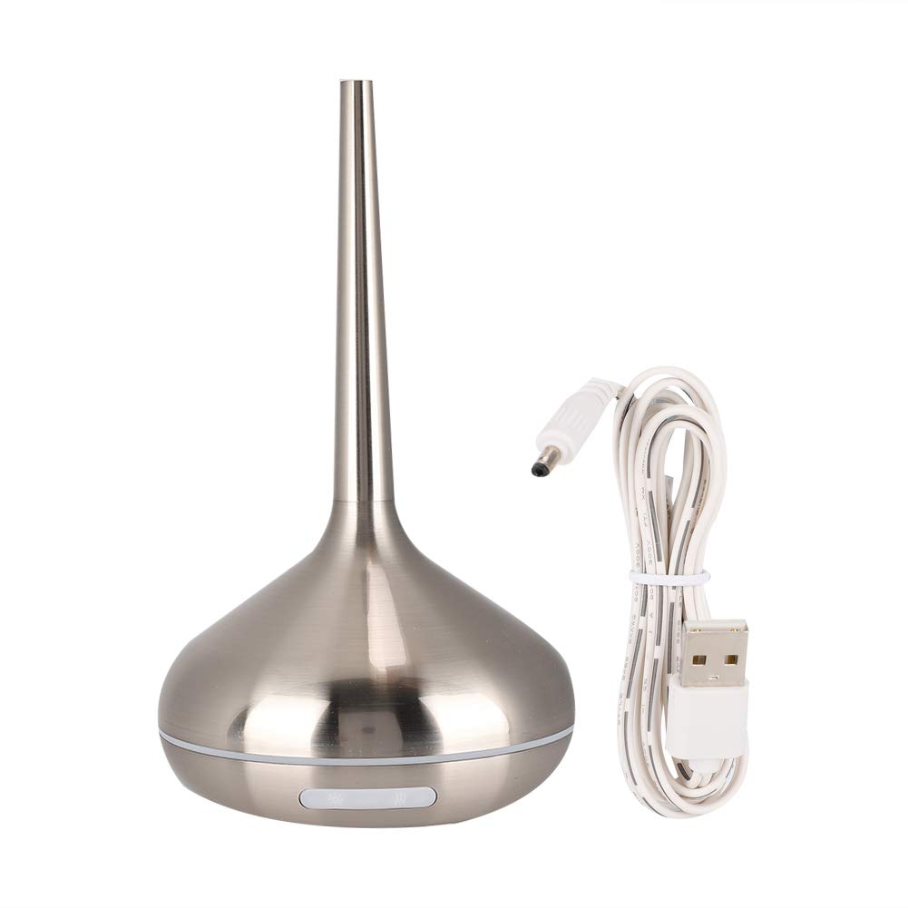 Hidyliu Diffuseur D'aromathérapie avec Humidificateur argenté Portable de 120ml, avec Veilleuses à 7 LED, pour Chambre à Coucher ou Bureau
