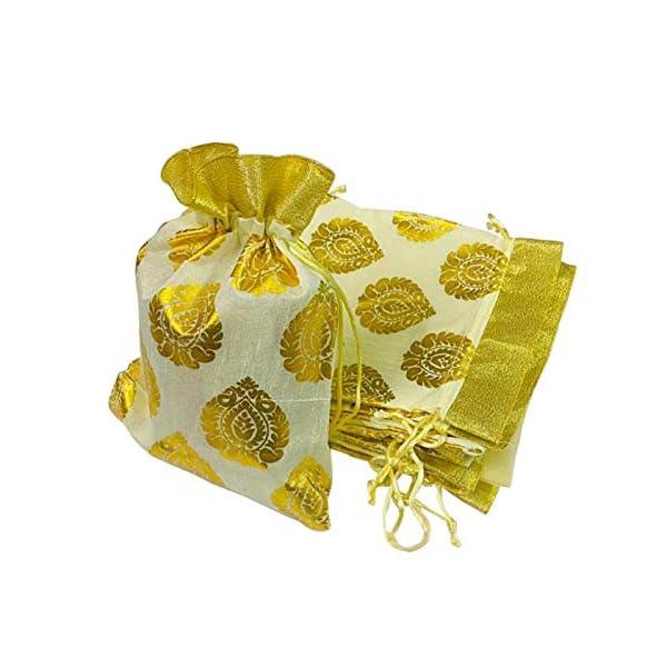 Moira Unisex Gift Potli Bags Silk Brocade (23 cm X 18 cm)