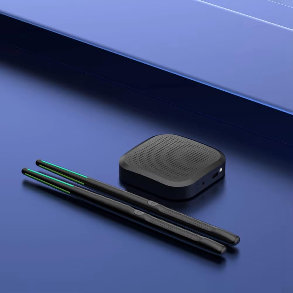 Set di Batteria Elettronica Virtuale Portatile Professionale con Bacchette e Pedali per Principianti, Bambini e Adulti