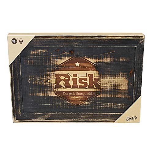 Hasbro- Risk Rustic, juego de estrategia grande en edición de madera, versión en alemán (C2322)