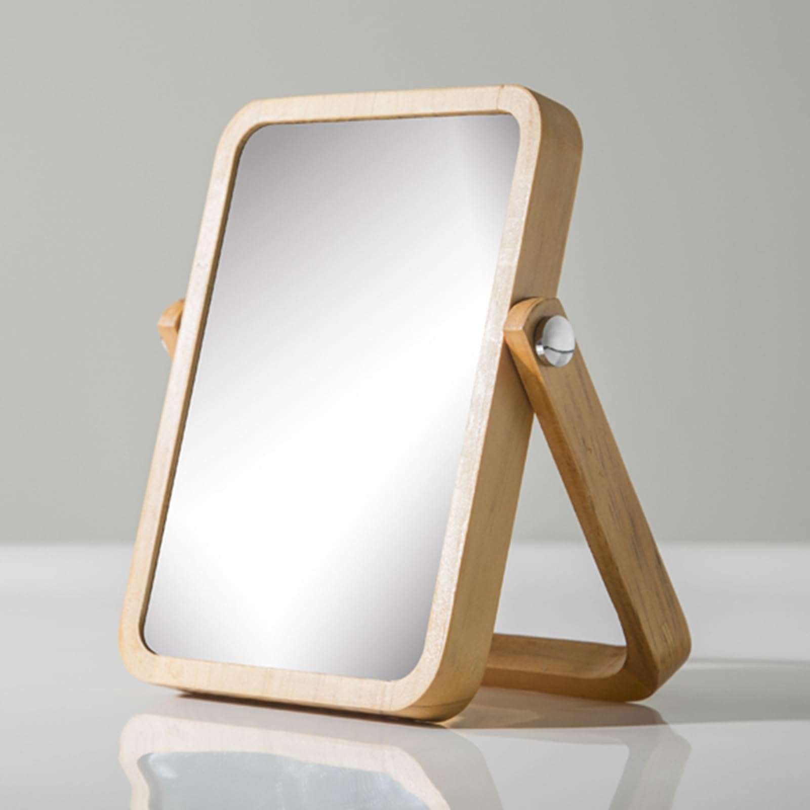 SDCFFC Makeup Mirror with Stand, 360 Degree Swivel Vanity Mirror, Portable Table Desk Countertop Mirror, Bathroom Shaving Make Up Mirror
