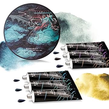 Paul Rubens Watercolour Paint Set, 6 Colours 15ml/Tube with 6 Layered Shades, Vibrant Colours, Art Supplies for Artists, Amateurs, Beginners.