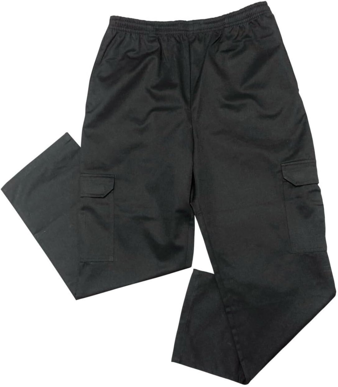TrueCraftware- X Small Size Cargo Chef Pants Black Color- Chef Pants Cook Bottoms Kitchen Service Pants Uniform for Food Service Culinary Professional