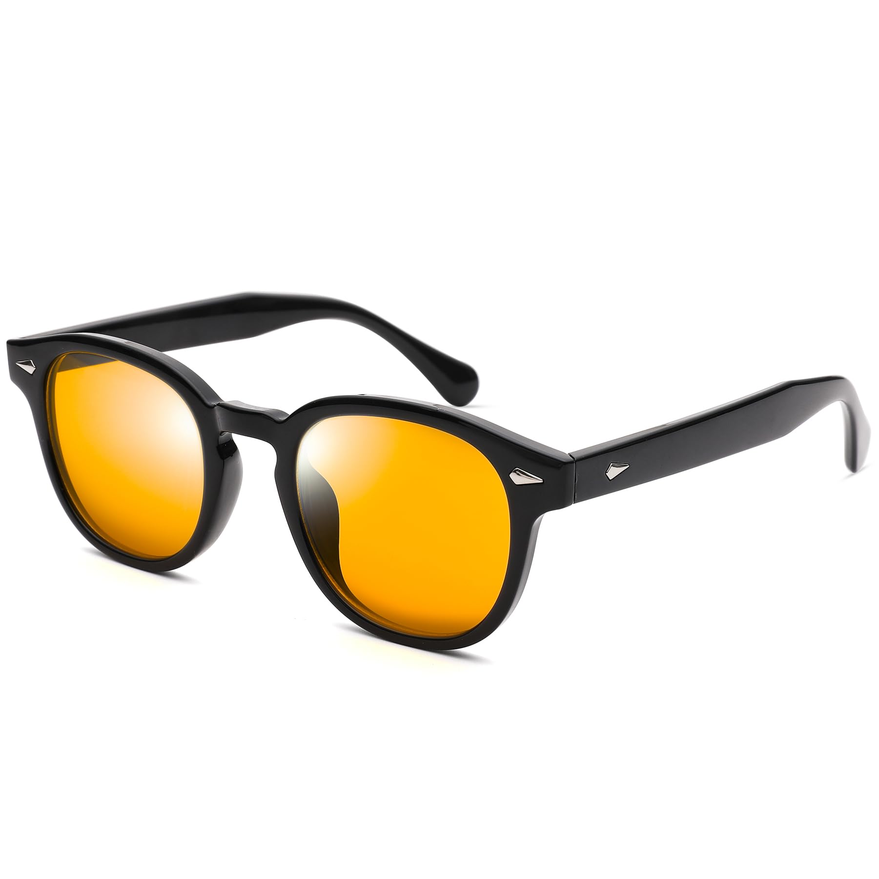 GLARDEFE Retro Round Sunglasses For Men Women - Vintage Circle Tinted Sun Glasses