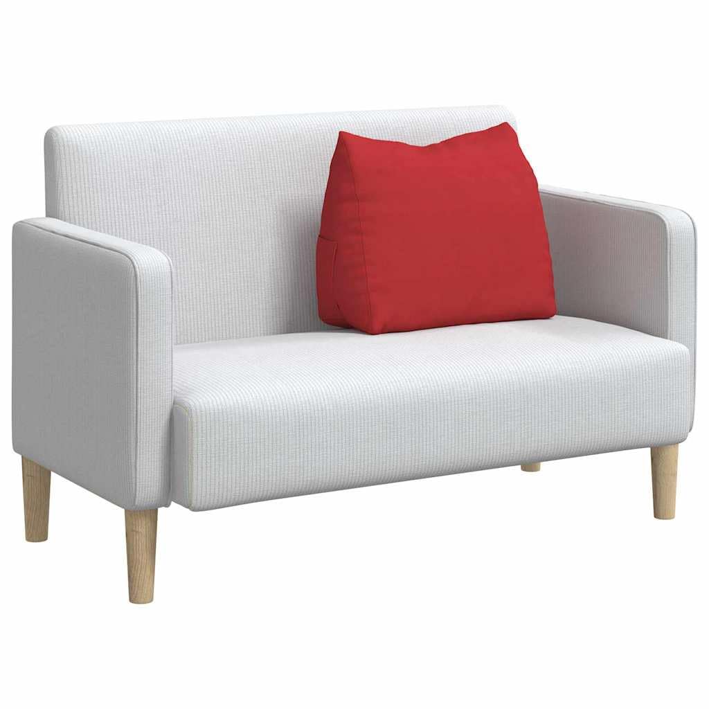 Cuscino per schienale rosso, 60 x 20 x 50 cm, comodo cuscino di supporto in tessuto liscio per divano e letto, comodo cuscino decorativo con rivestimento sfoderabile e morbida imbottitura in
