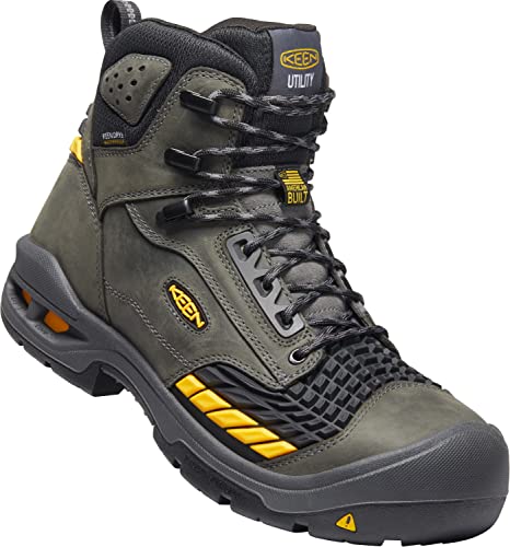 Keen Utility Men's Troy 6” Kbf Composite Toe Waterproof Work Boots, Magnet/Black, 11 #TOP2