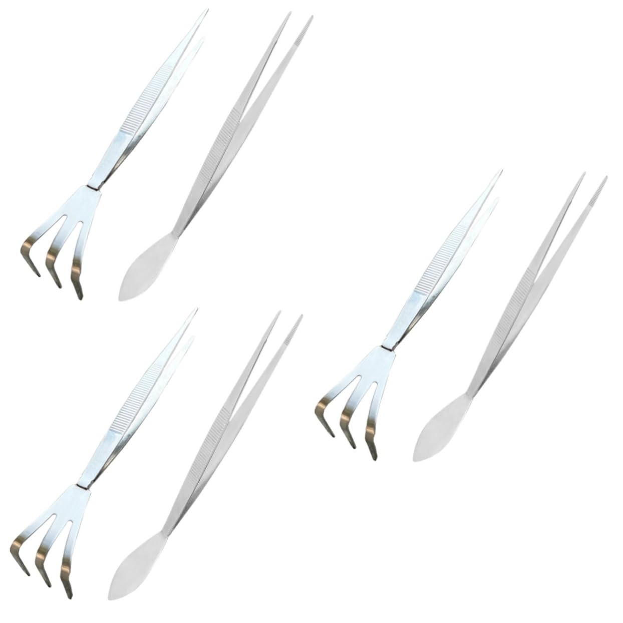 SUPVOX 6piezas Herramienta De Bonsai y Rastrillo De Inoxidable Para Mantenimiento De Plantas Para Principiantes Jardinería Mango Ergonómico y Cabeza De Espátula