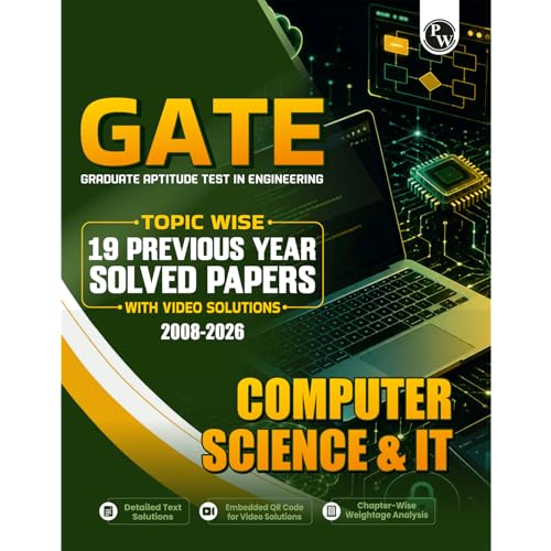 Image of PW GATEWALLAH Computer Science & IT Topicwise Previous Year Solved Papers (2026 - 2008) with Video Solutions For 2027 Exams | Detailed Text Solutions