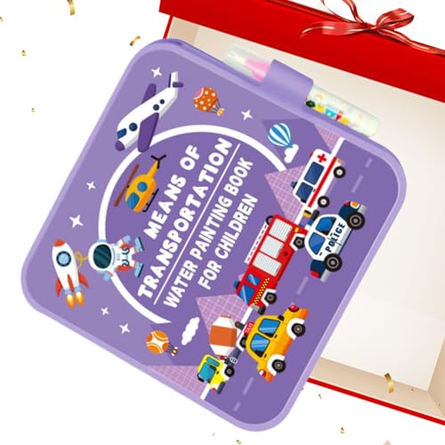 Libro De Acuarela | Kit De Pintura Reutilizable Portátil Con Dibujos Animados Lindos | Cuaderno De Acuarelas | Para Casa Viaje Exterior Preescolar Fiesta Cumpleaños Navidad Manualidades