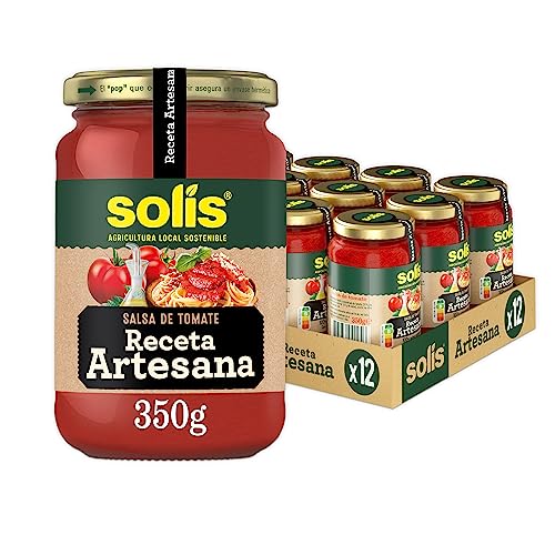 SOLÍS Tomate Frito Receta Artesana - Pack de 12 x 350g - Tomate sin gluten