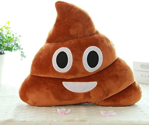 vijTIAN Amusing Poo Shape Cushion Browm Emoji Smiely Poop Pillow Plush Cushions Home Decor Kids Gift Stuffed Poop Doll Keychain