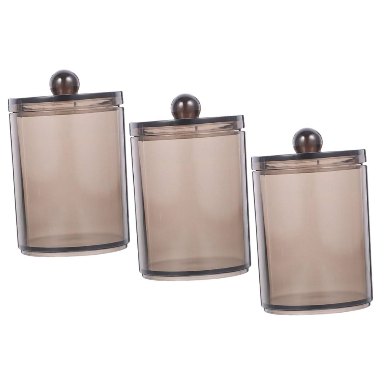 9stücke Teiliges Baumwollstäbchen-behälter Mit Deckel Organizer Für Wattebällchen Und Wattepads Für Badezimmer Und Schlafzimmer Transparent Elegantes Design Zur Praktischen