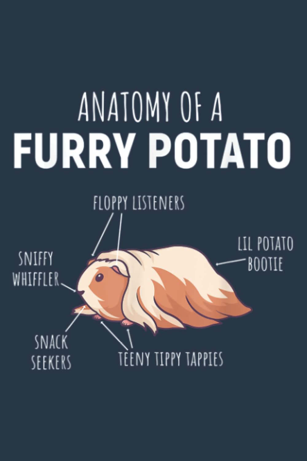 Anatomy Of A Furry Potato Guinea Pig Lover: Premium matte cover design, 116 Pages, Size 6 x 9in