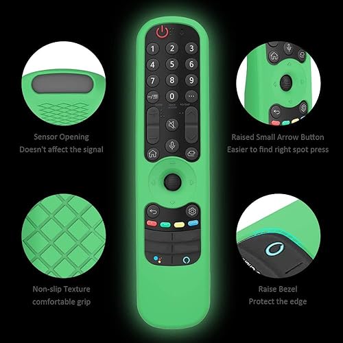 Miniatura 10 de Funda de silicona para LG TV Magic MR23GN MR23GA MR22GN MR22GA MR21GC MR21N MR21GA Remote Control 2023 2022 2021 por Alexa Voice Case Funda