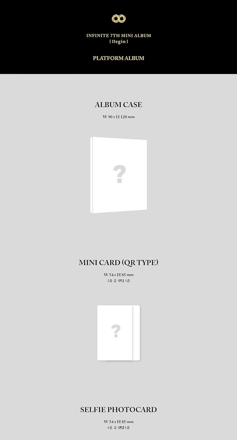INFINITE 13egin 7th Mini Album Platform Version Case+QR type mini card+Selfie photocard+Postcard+Tracking Sealed