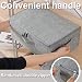 ENUMAIL 2er Set Faltbarer Ordnungsboxen mit Deckel, Aufbewahrungsbox mit Griff, Kleiderschrank Aufbewahrungstasche Kann im Schlafzimmer, Wohnzimmer Verwendet Werden, 38×26×15cm, Grau