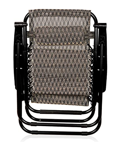 Image of Ash & Roh Zero Gravity Lawn Chair Anti Gravity Lounge Chair Adjustable Recliner Pillow Outdoor Camp Chair for Poolside Backyard Beach, Support (Brown Texture)
