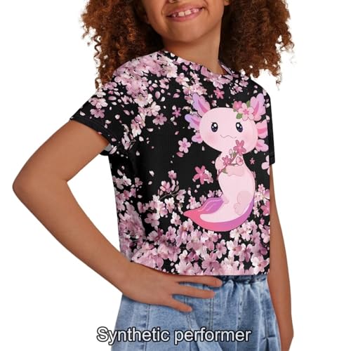 Image of 4th of July Shirt for Girls 7-8 Years US Flag Crop Tops Kids Outfit Independent Day Graphic Tee-