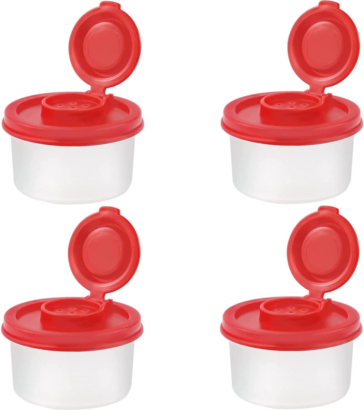 Taicols 4 Pcs Mini Salt and Pepper Shakers, 1.35oz Plastic Spice Spice