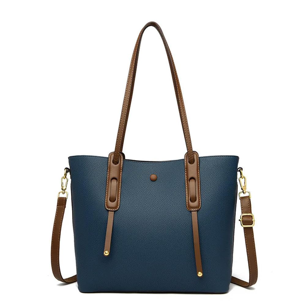 Bolsos de Mano de Lujo de Cuero auténtico para Mujer, Bolsos de Mano para Mujer, Bolso Grande con asa Superior, Bolso Grande de Tendencia para Oficina, Bolso Cruzado para Mujer